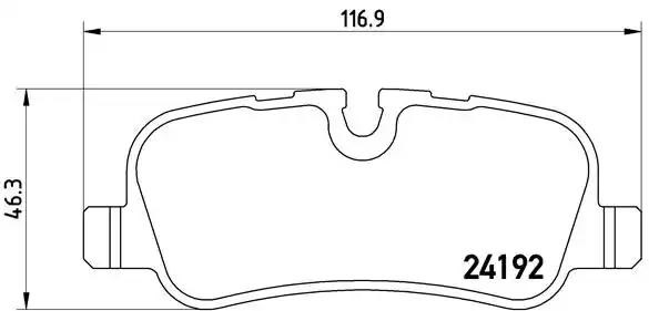Колодки на гальмо задній дисковий P44019 BREMBO