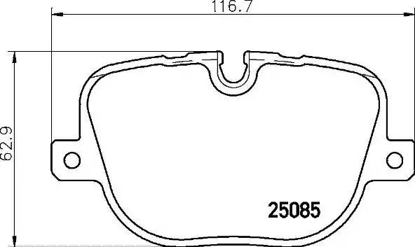 Колодки гальмові задні, дискові P44025 BREMBO