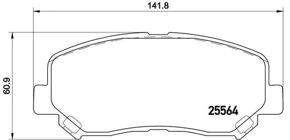 Передні гальмівні колодки P49045 BREMBO