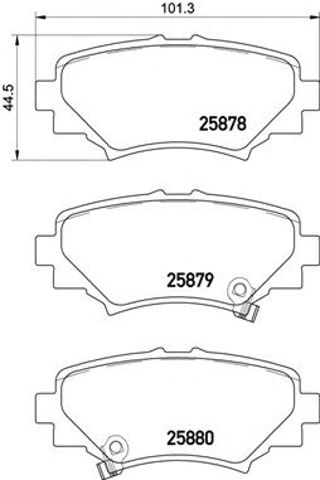 Комплект задніх колодок P49049 BREMBO