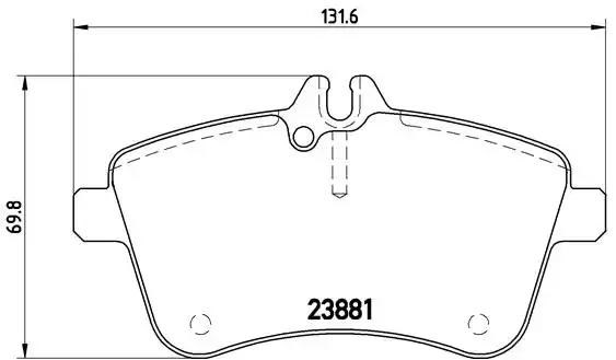 Передні гальмівні колодки P50057 BREMBO