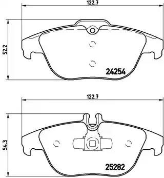 Колодки на гальмо задній дисковий P50104 BREMBO