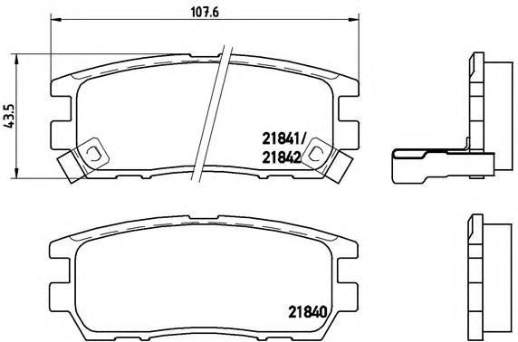 Задні колодки P54018 BREMBO