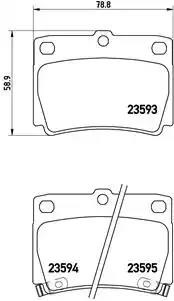 Задні колодки P54026 BREMBO
