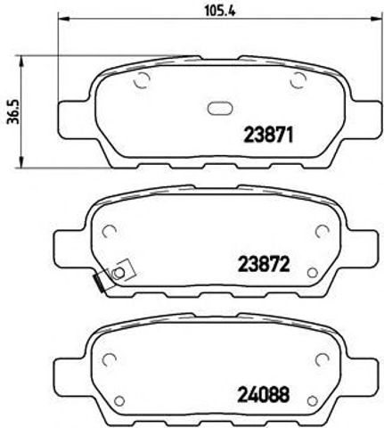 Колодки гальмові задні, дискові P56046 BREMBO
