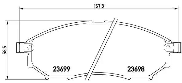Колодки гальмівні дискові комплект P56058 BREMBO