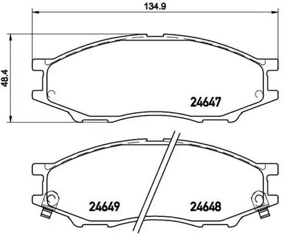 Колодки гальмівні передні, дискові P56083 BREMBO