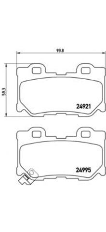 Задні гальмівні колодки P56095 BREMBO