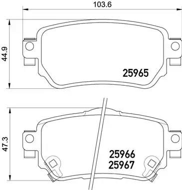 Задні колодки P56098 BREMBO