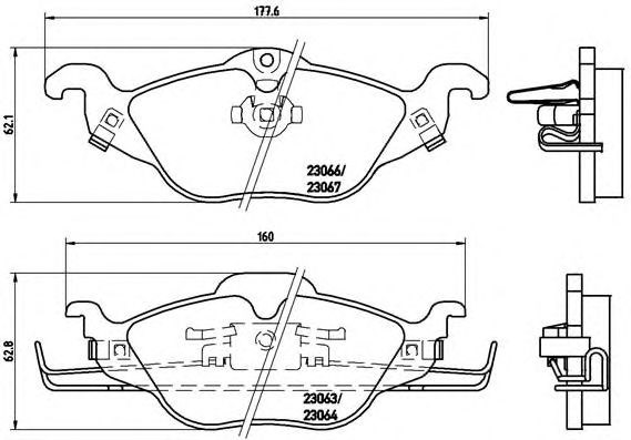 Гальмівні колодки P59030 BREMBO