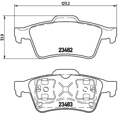 Задні дискові колодки P59044 BREMBO