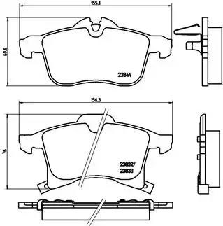 Передні гальмівні колодки P59045 BREMBO