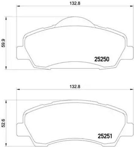 Колодки передні P61113 BREMBO