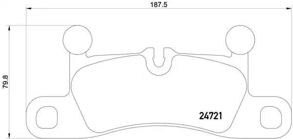 Комплект задніх колодок P65027 BREMBO