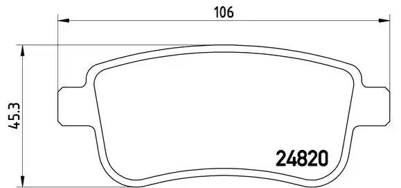 Колодки на гальмо задній дисковий P68041 BREMBO