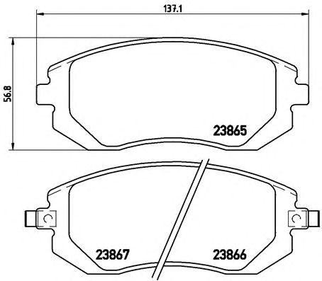 Гальмівні колодки P78013 BREMBO