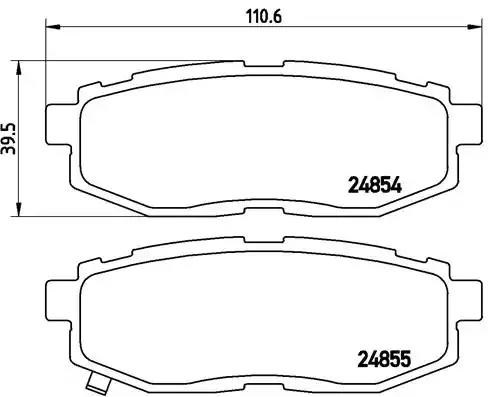 Колодки на гальмо задній дисковий P78018 BREMBO