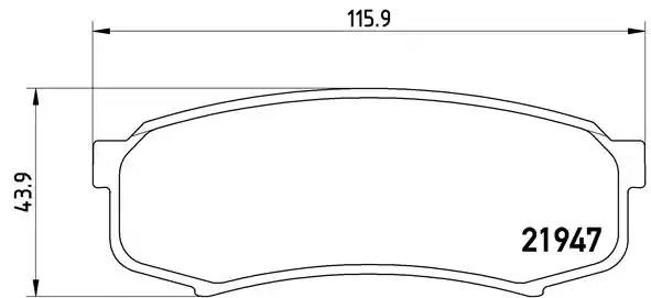 Колодки гальмові задні, дискові P83024 BREMBO