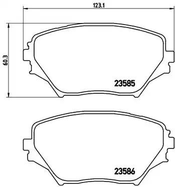 Колодки гальмівні передні, дискові P83055 BREMBO