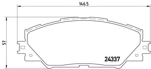 Колодки гальмівні передні, дискові P83071 BREMBO