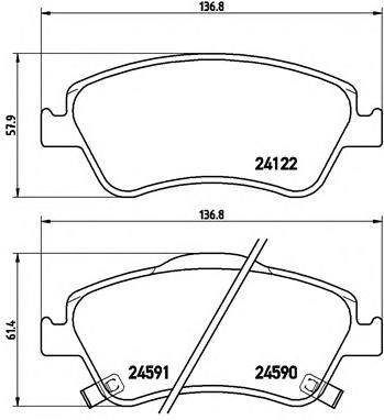 Тормозні колодки P83079 BREMBO
