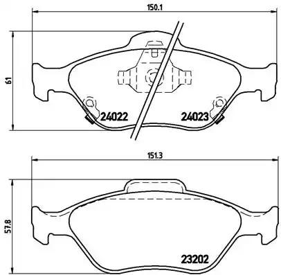 Колодки передні P83085 BREMBO