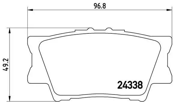 Задні гальмівні колодки P83089 BREMBO