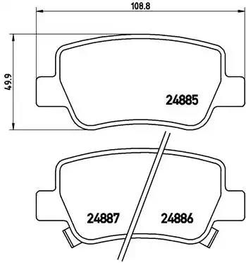 Задні дискові колодки P83112 BREMBO