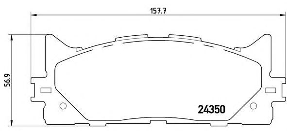 Передні гальмівні колодки P83117 BREMBO