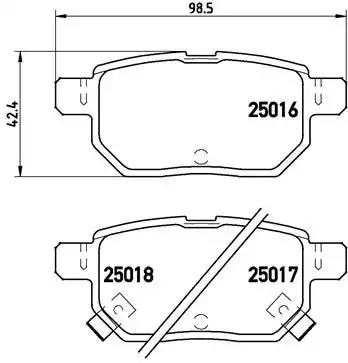 Колодки гальмові задні, дискові P83133 BREMBO