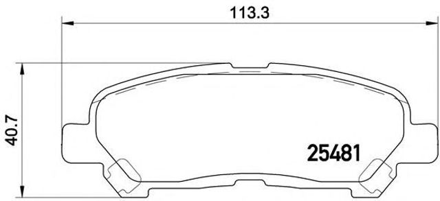 Комплект задніх колодок P83138 BREMBO