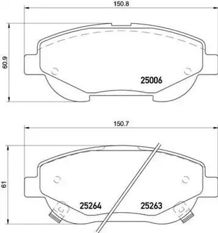 Колодки гальмівні дискові комплект P83148 BREMBO
