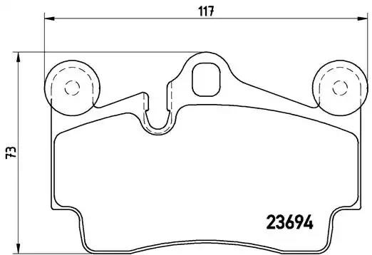 Колодки гальмівні задні, дискові P85070 BREMBO