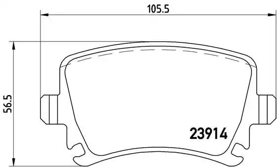 Колодки гальмівні задні, дискові P85095 BREMBO