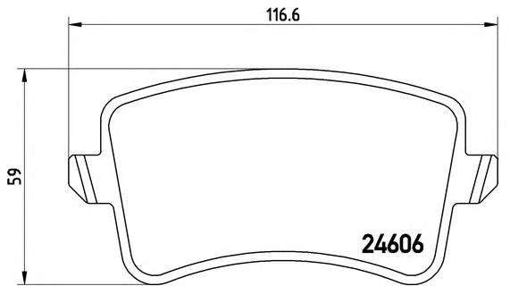Комплект задніх колодок P85099 BREMBO