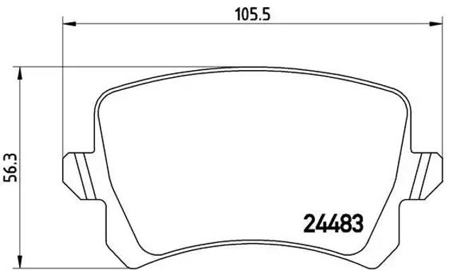 Задні дискові колодки P85108 BREMBO
