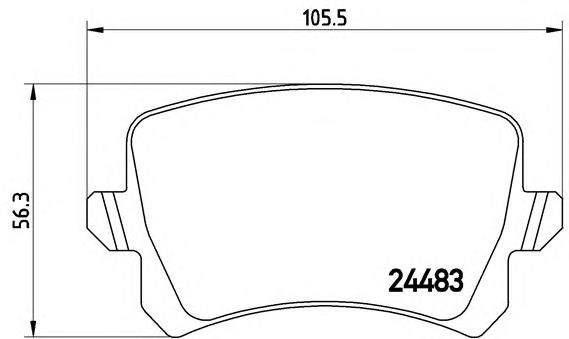Задні дискові колодки P85109 BREMBO