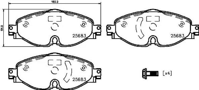 Передні гальмівні колодки P85147 BREMBO