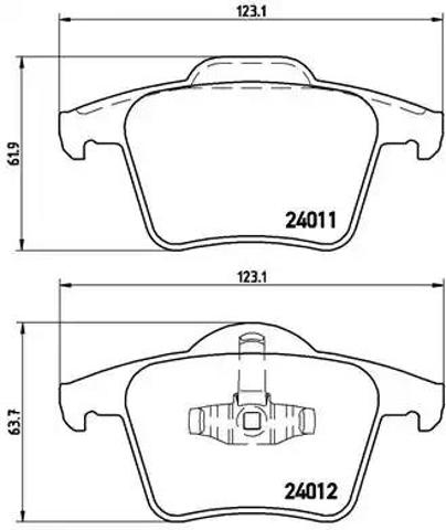 Колодки гальмові задні, дискові P86019 BREMBO