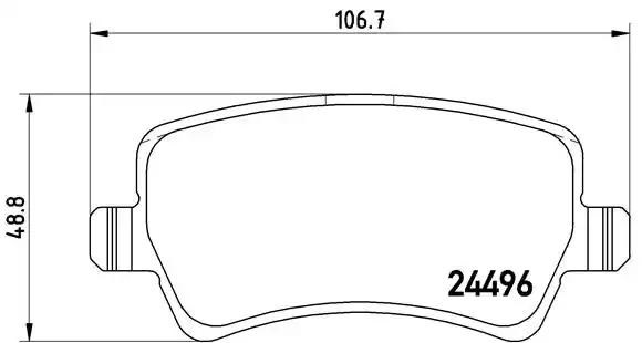 Колодки гальмівні задні, дискові P86021 BREMBO
