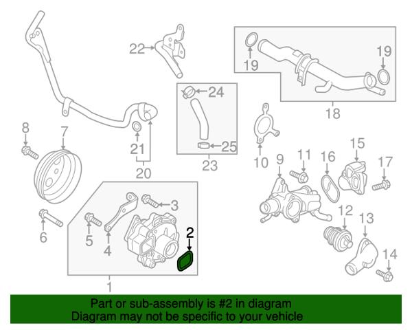 Прокладка водяної помпи PE0115165 MAZDA