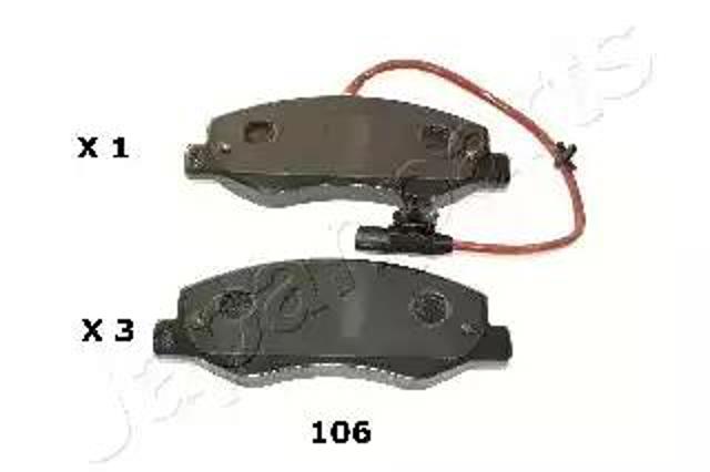 Колодки гальмівні задні, дискові PP106AF JAPANPARTS