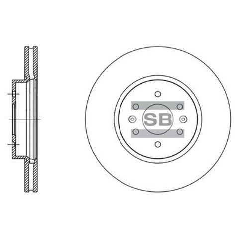 Гальмо дискове переднє SD2057 SANGSIN