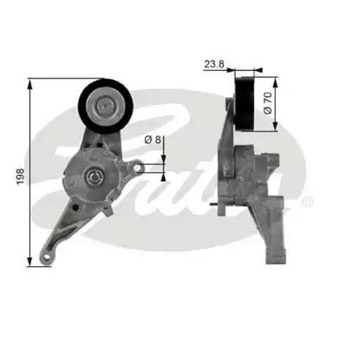 Натяжна планка поліклинового ременя T38436 GATES