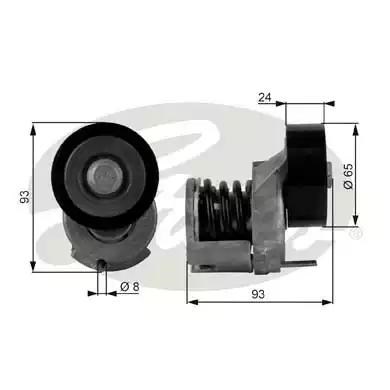 Натяжна планка поліклинового ременя T38439 GATES