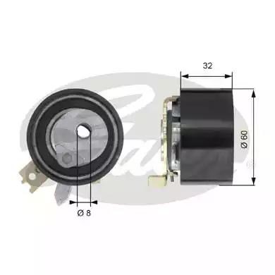 Ролик натяжителя ременя газорозподілу T43014 GATES
