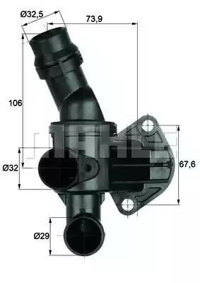 Термостат в зборі TI687 MAHLE