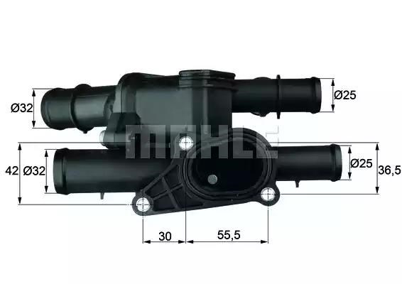 Корпус термостата в зборі TM1105 MAHLE