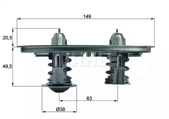 Фланець термостата TX105 MAHLE