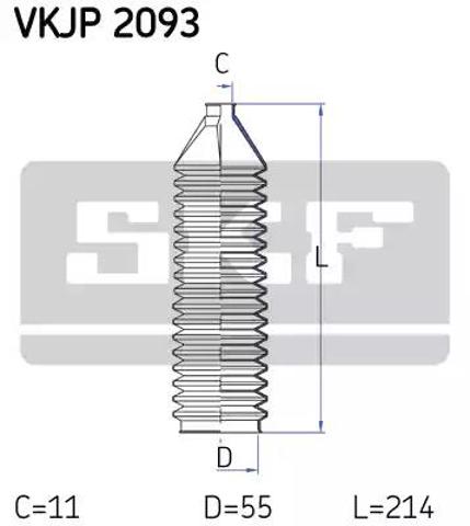 Пильовик кермової рейки VKJP2093 SKF